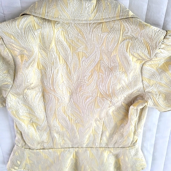 Jacquard Floral Single Button Blazer Jacket Vintage #SALE - Picture 3 of 8